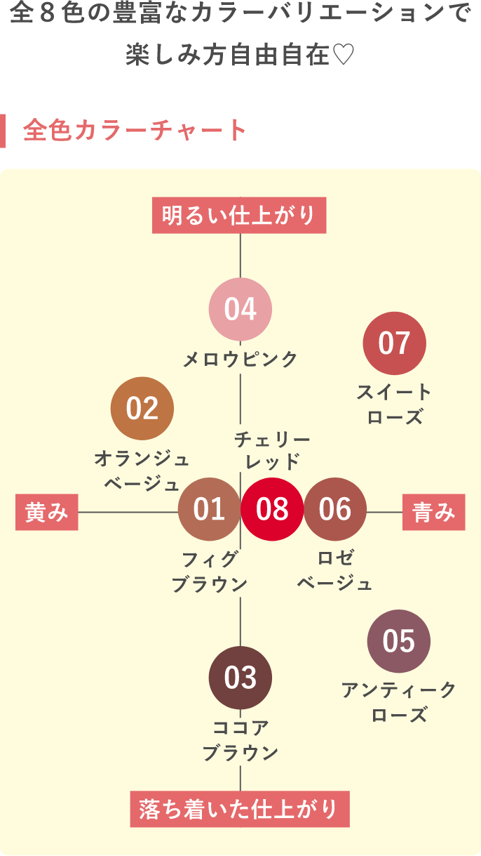 豊富なカラーバリエーション